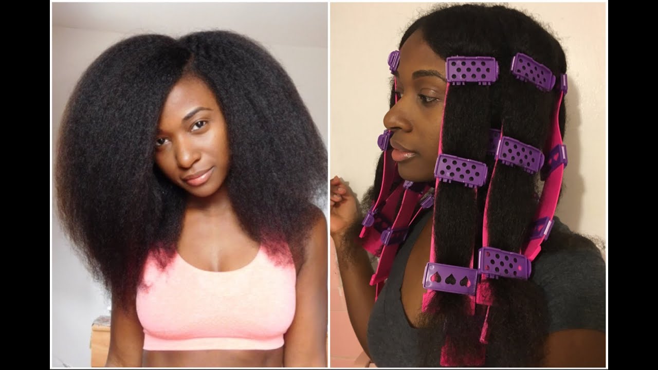 Stretching natural hair with stretch plates