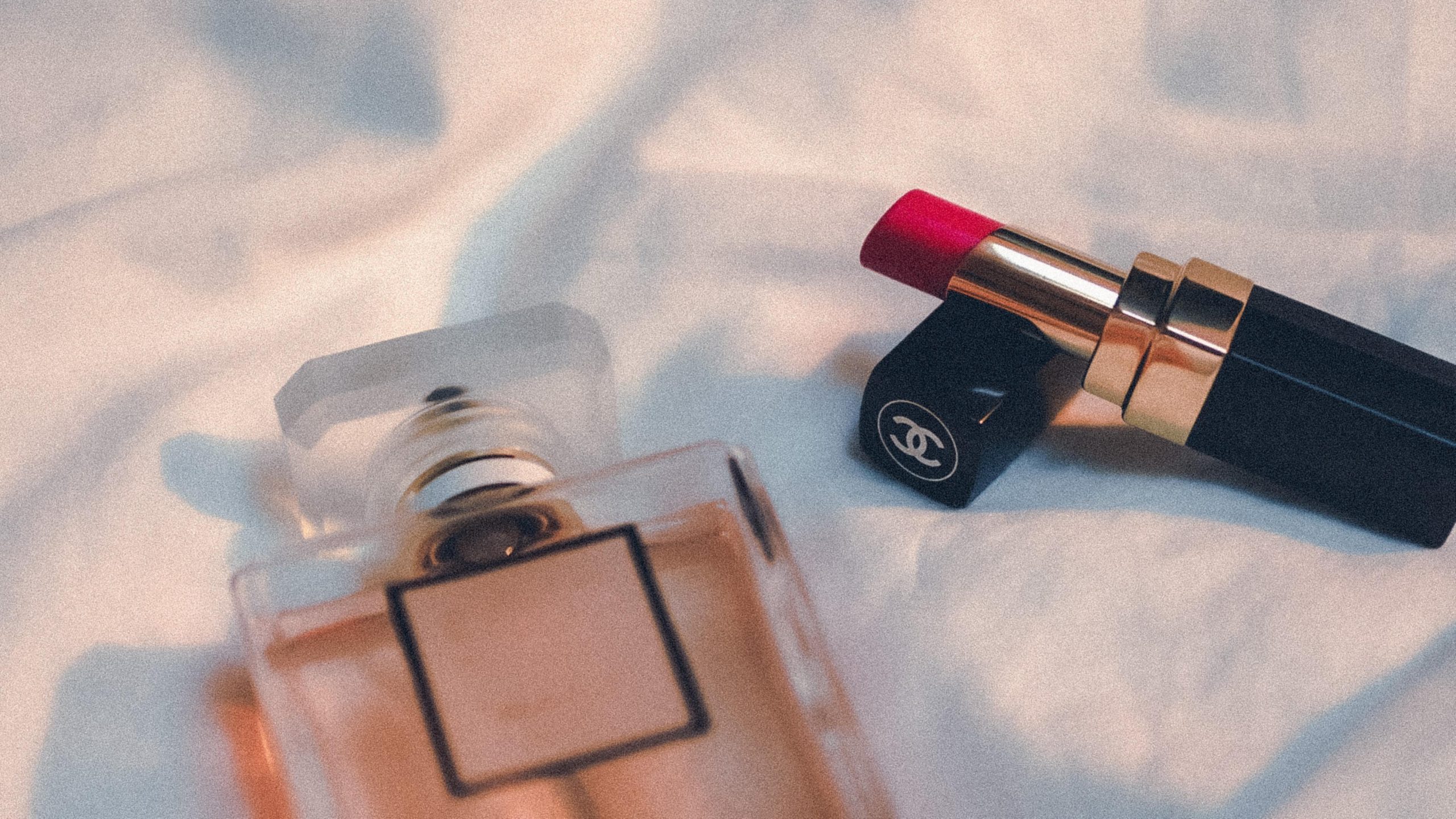 Chanel Red lipstick and perfume