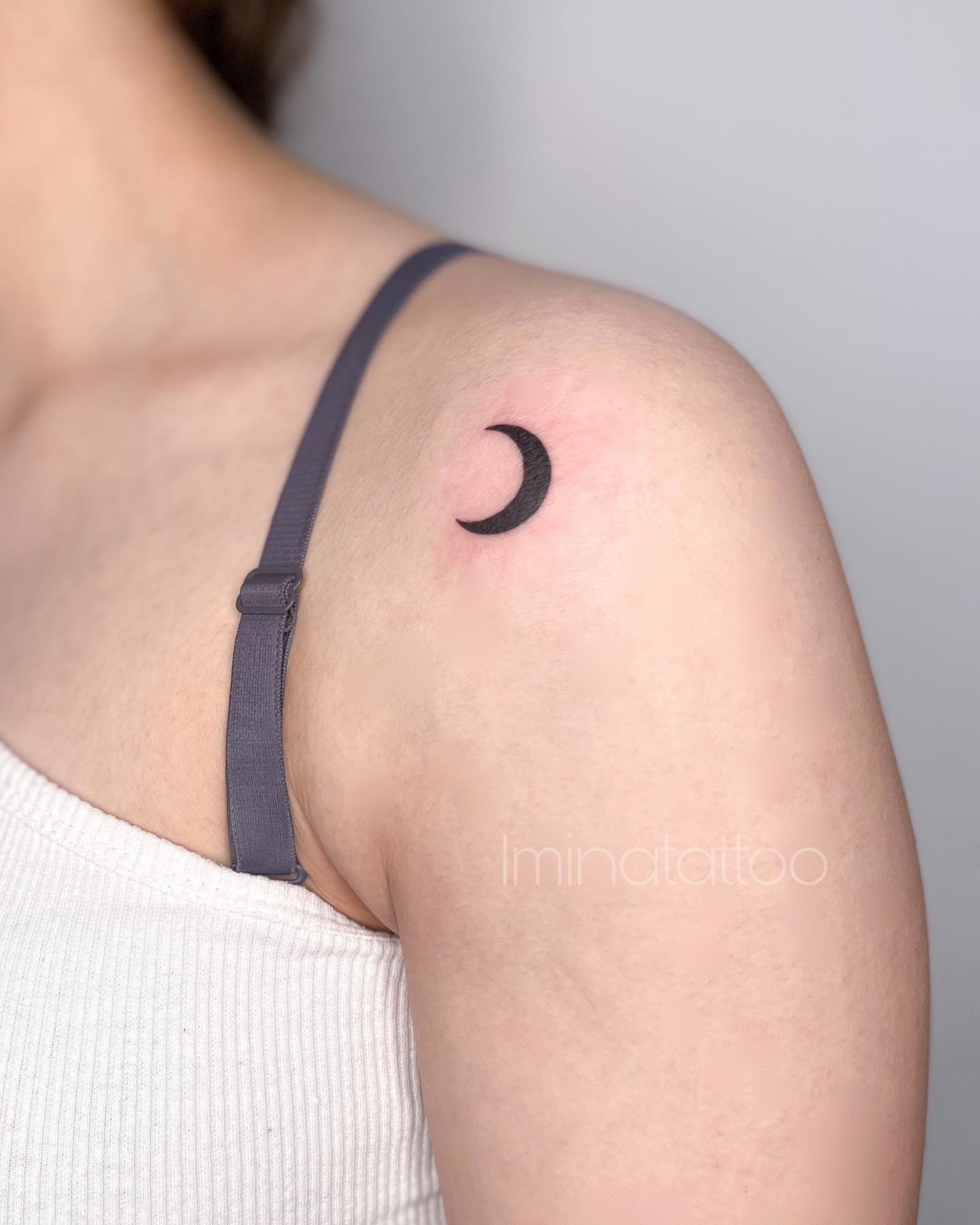 cute small moon tattoo