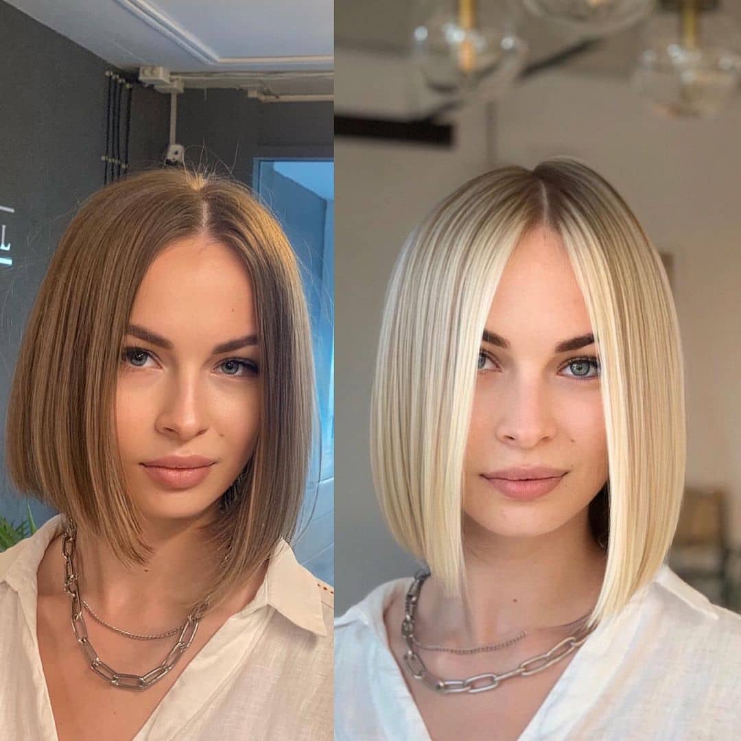 Center Parting Straight Bob Center Parting Straight Bob