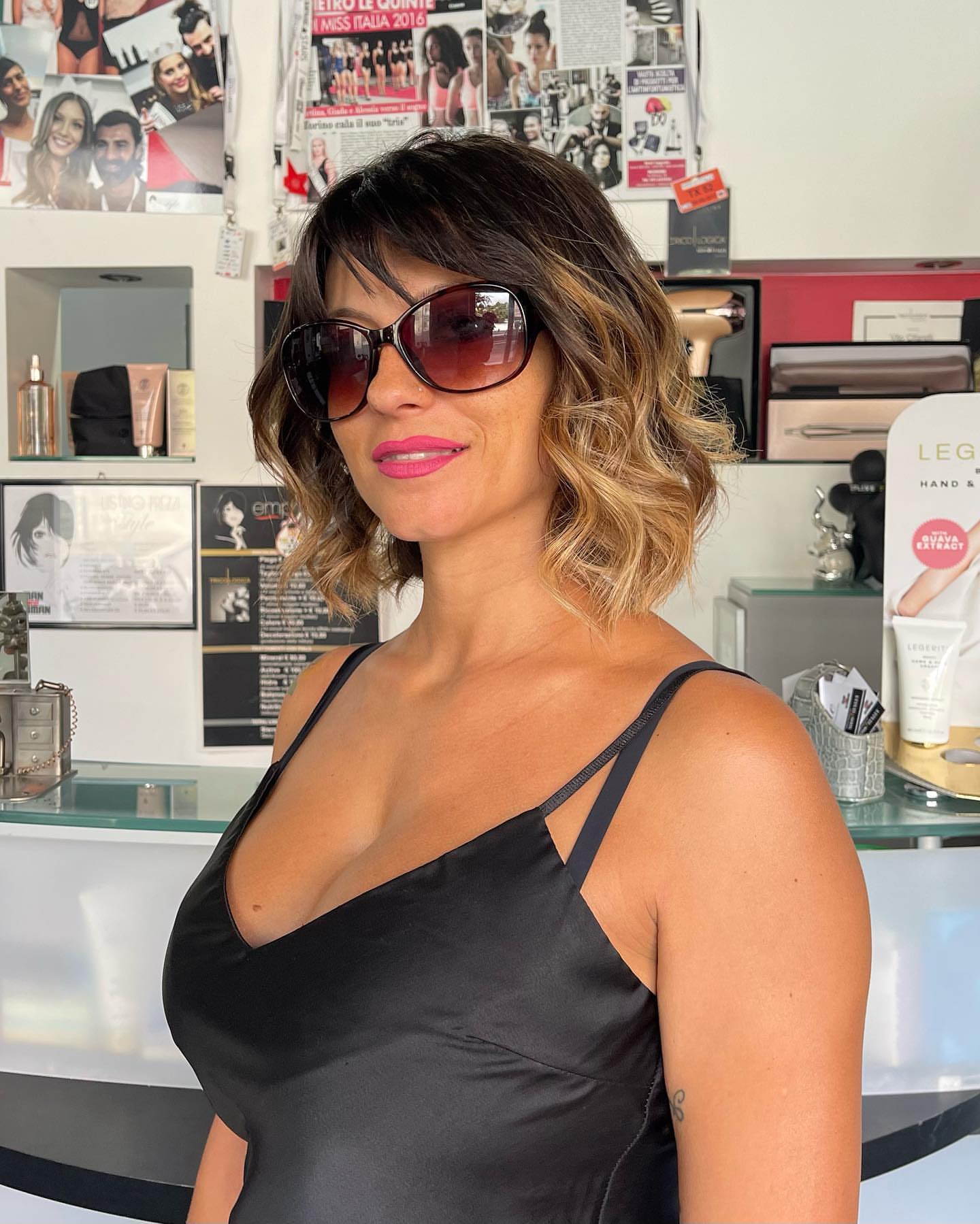 balayage bob with waves balayage bob with waves